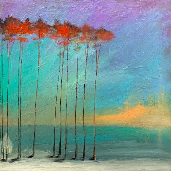 "Red Sunlight on the Trees" print by Thomas Andrew - ThomasAndrewArtwork