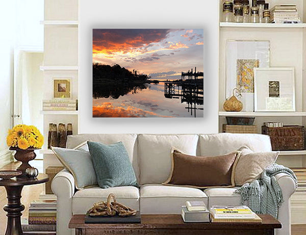 "Sunset at the Lake" Canvas print or Paper print