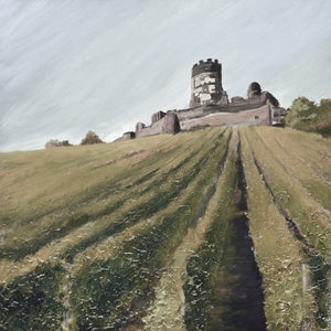 "The Castle Above the Vineyard" Desat / print by Thomas Andrew - ThomasAndrewArtwork
